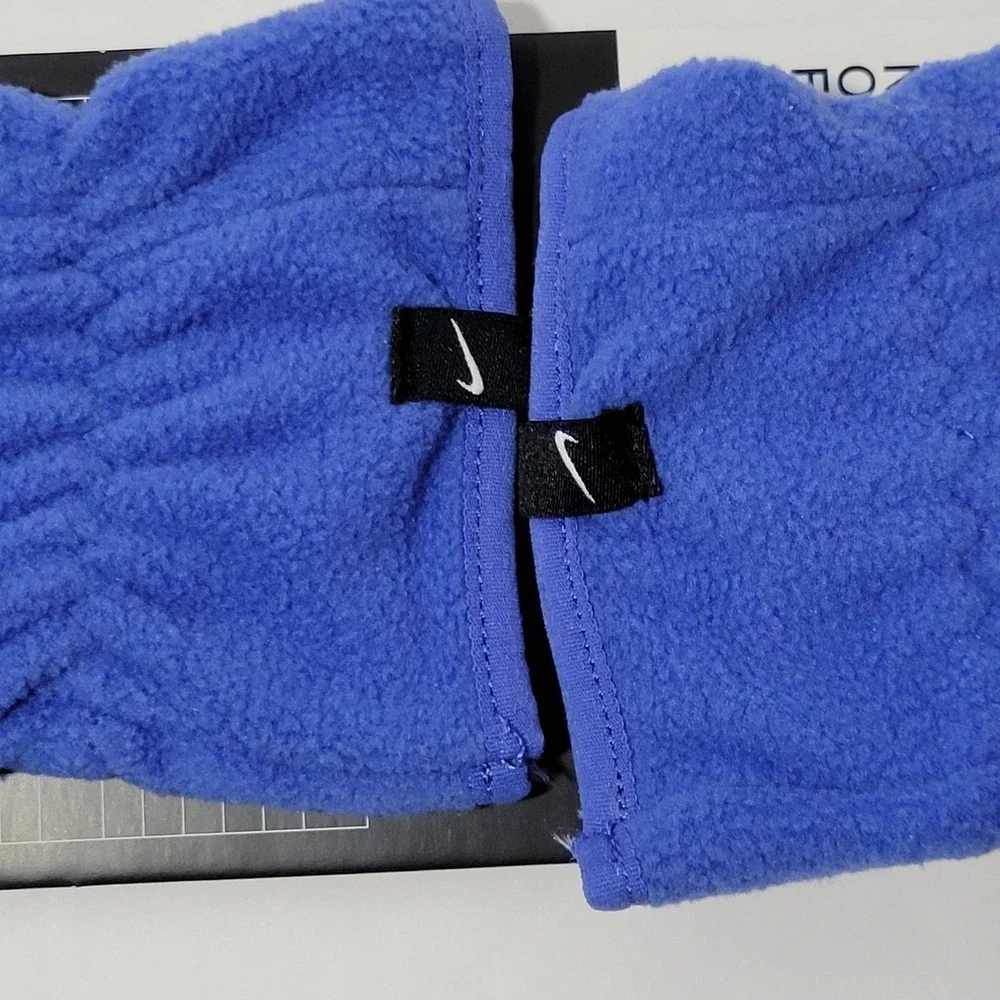 Nike One Fleece Gloves Youth Kids Medium‎ Blue Therma-FIT Touchscreen Compatible
